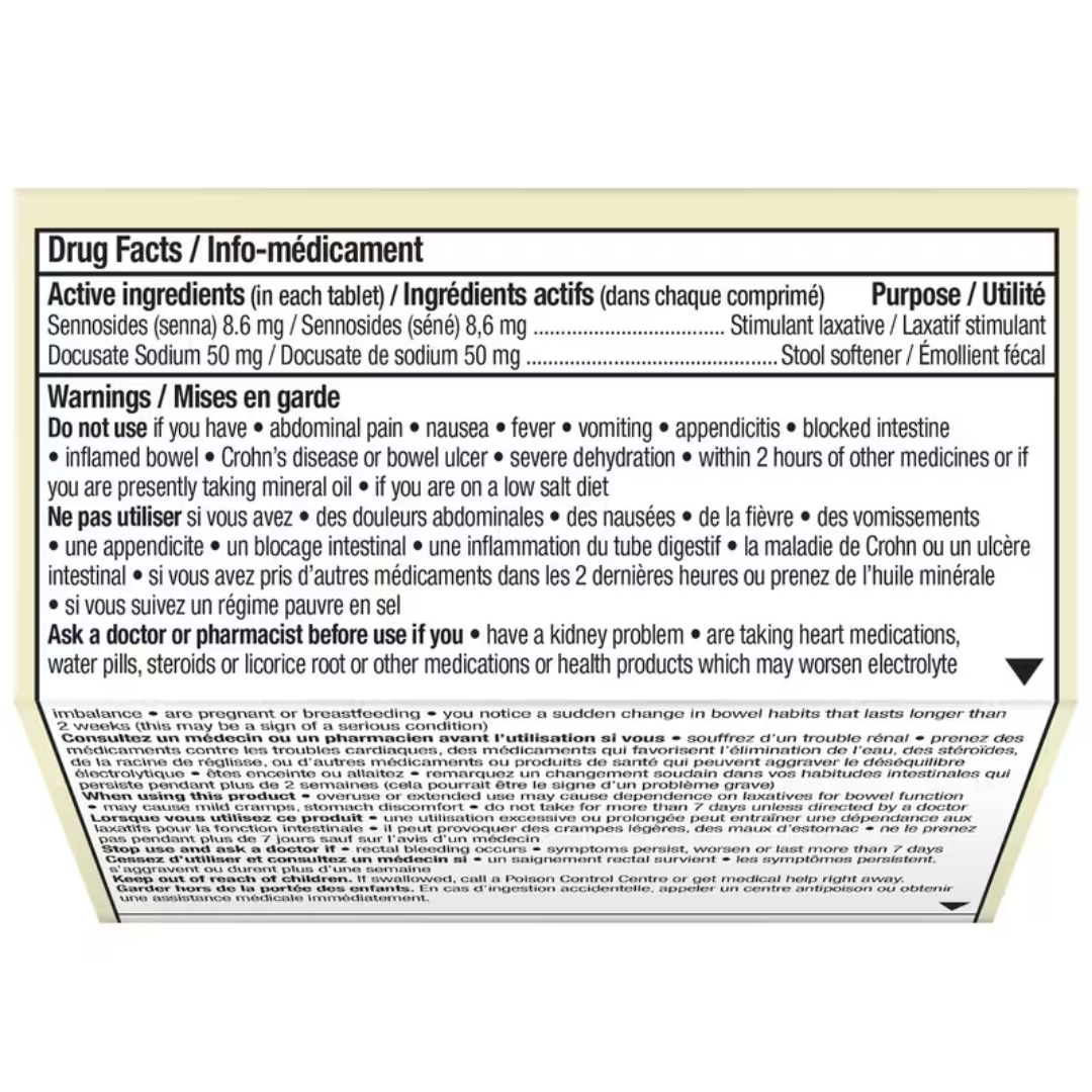 Senokot-S Natural Laxative Plus Stool Softener