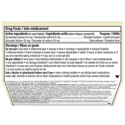 Senokot-S Natural Laxative Plus Stool Softener