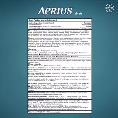 Aerius Allergy Relief Tablets - 5mg