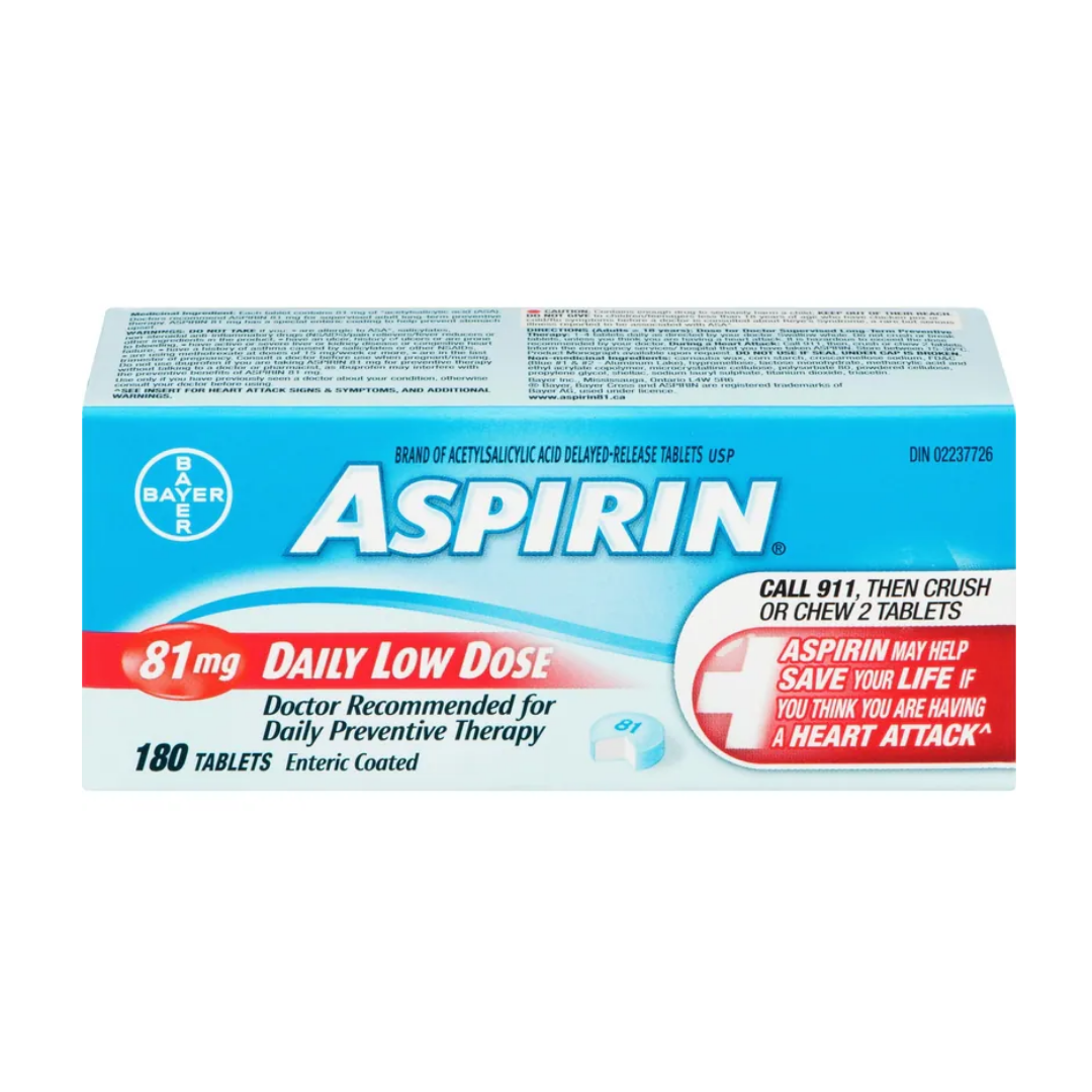Aspirin Daily Low Dose Enteric Coated Tablets - 81mg