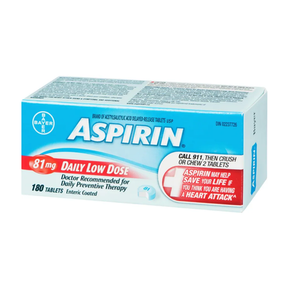 Aspirin Daily Low Dose Enteric Coated Tablets - 81mg