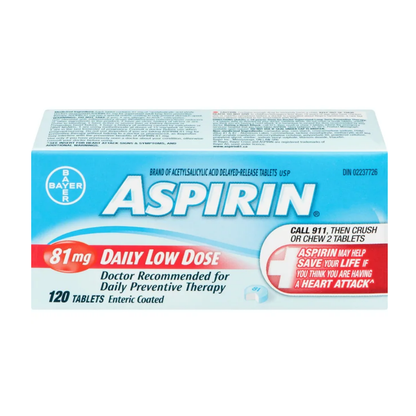 Aspirin Daily Low Dose Enteric Coated Tablets - 81mg
