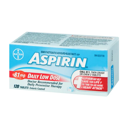 Aspirin Daily Low Dose Enteric Coated Tablets - 81mg