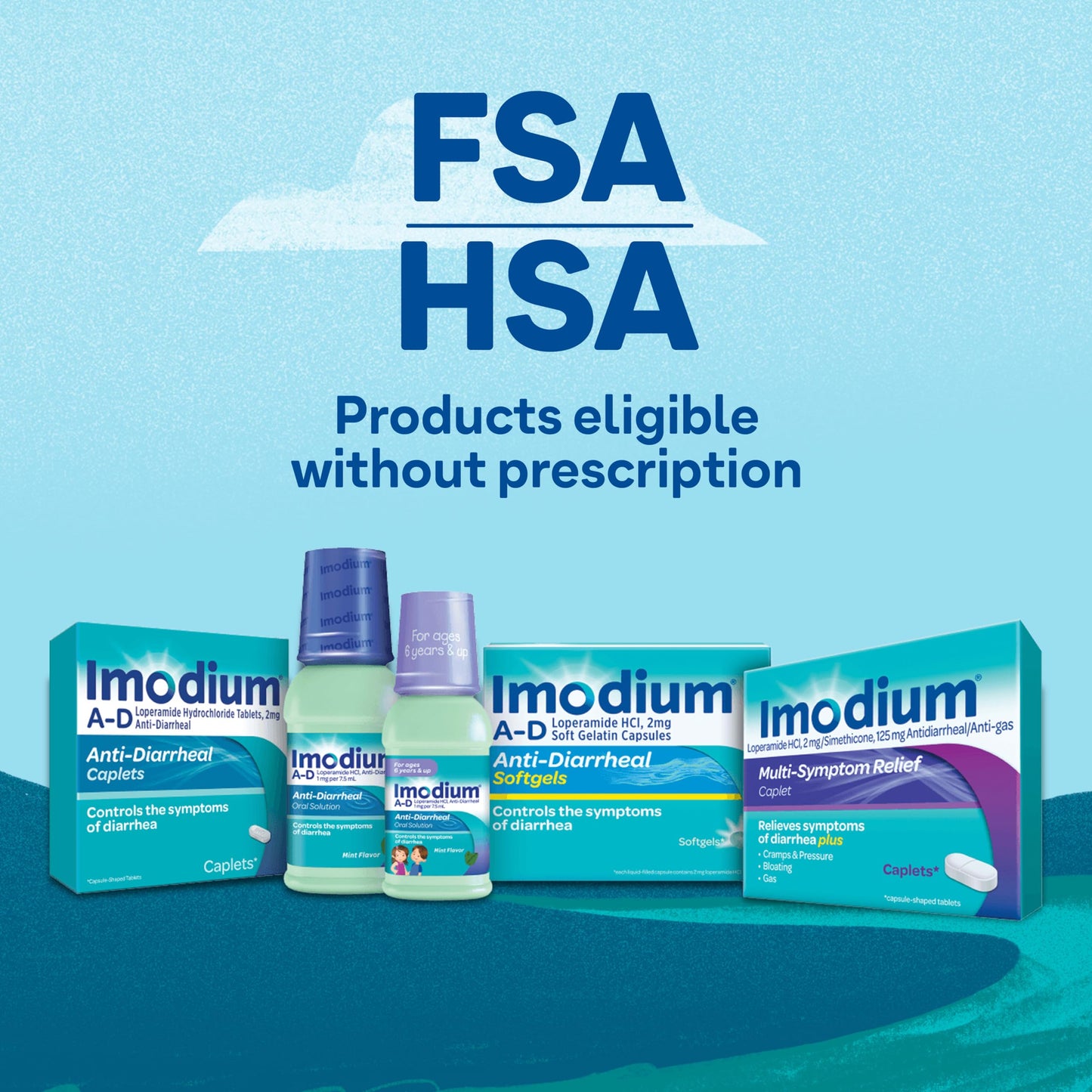 Imodium Anti-Diarrheal Caplets - 2mg